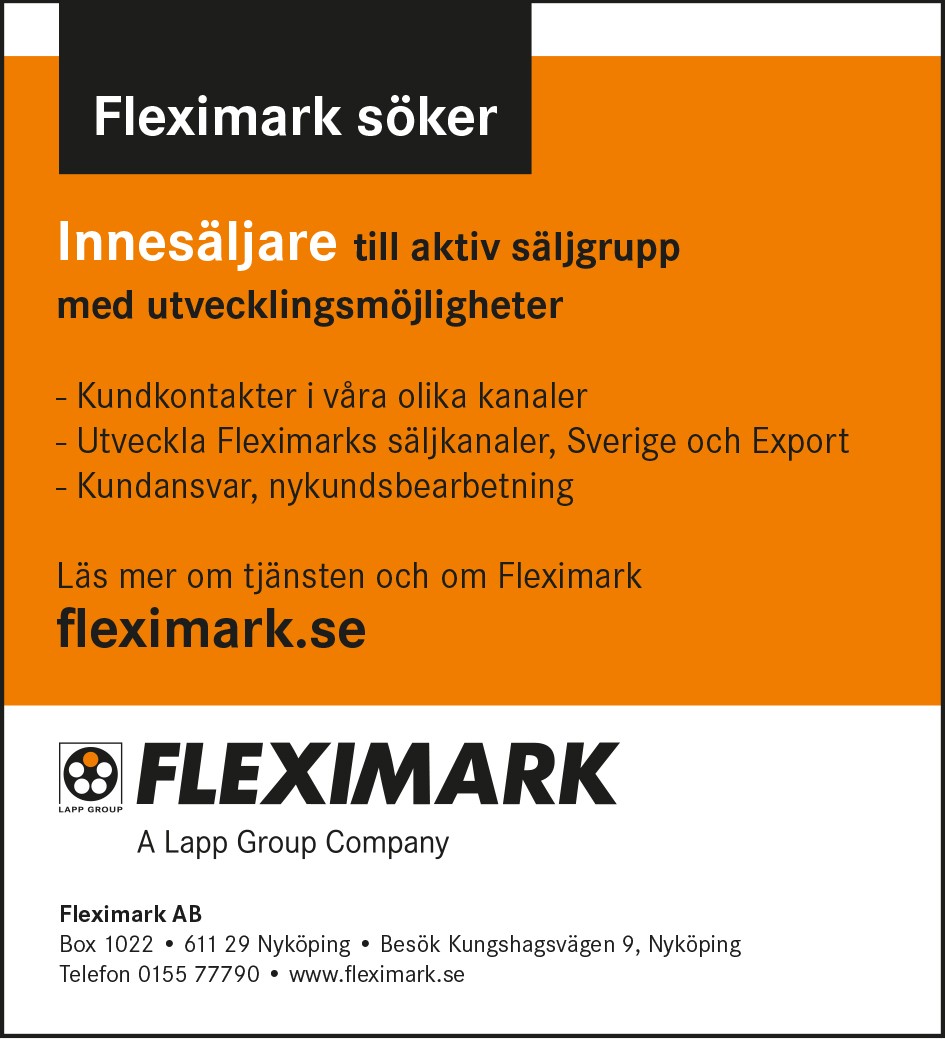 FLEXIMARK SÖKER INNESÄLJARE