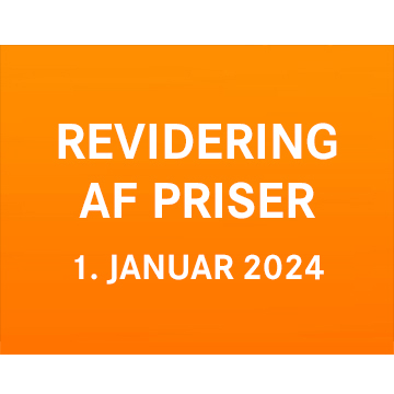Revidering af priser fra 1. januar 2024