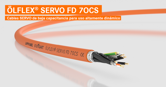 Cables SERVO de baja capacitancia para uso altamente dinámico en cadenas portacables de LAPP