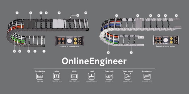 Design dine egne kabelkjeder med OnlineEngineer fra Kabelschlepp® Design dine egne kabelkjeder med OnlineEngineer fra Kabelschlepp®