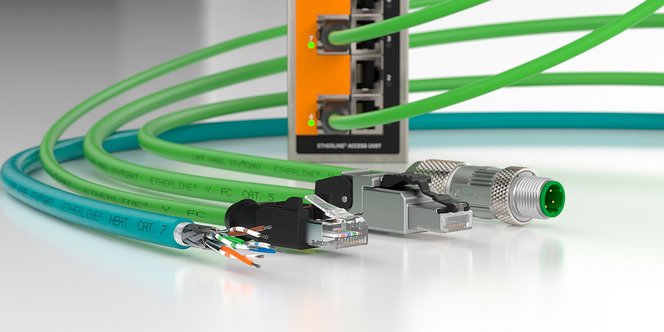 ETHERLINE® Ethernet kabler og konnektorer for høyhastighets datakommunikasjon i alle typer industrielle nettverk.
