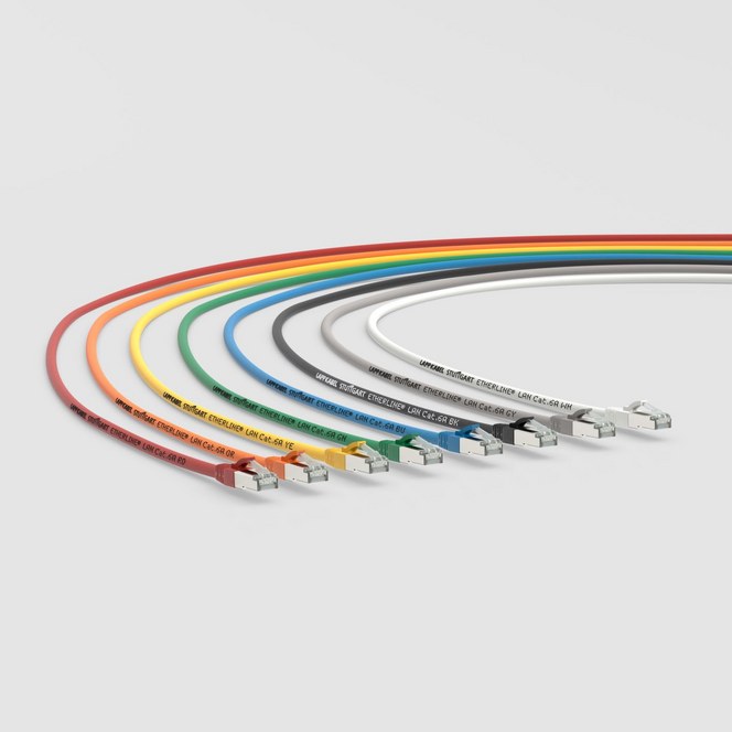 ETHERLINE® LAN Cat.6A patch kabely jsou dostupné v různých barvách ETHERLINE® LAN Cat.6A patch kabely jsou dostupné v různých barvách
