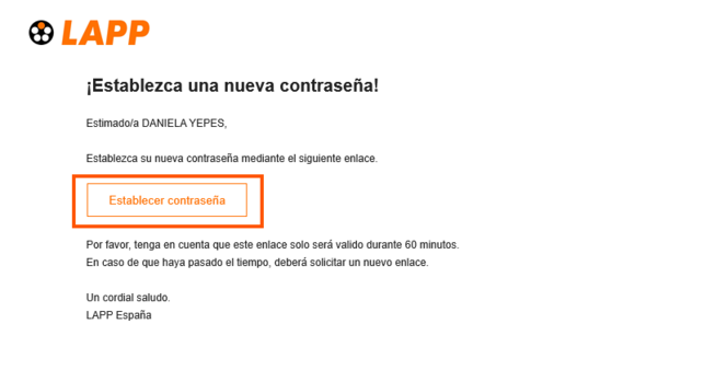 Restablecer contrasena Correo