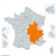 Map Rhones Alpes