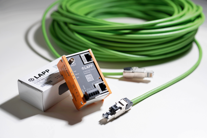 De ETHERLINE® GUARD is iets groter dan een luciferdoosje De ETHERLINE® GUARD is iets groter dan een luciferdoosje