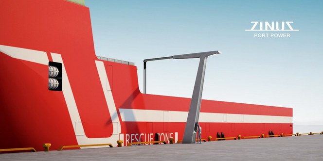 Zinus Port Power er en innovativ løsning for landstrømstilkobling fra LOS Elektro og utviklet i samarbeid med LAPP Norway (Miltronic). Zinus Port Power er en innovativ løsning for landstrømstilkobling fra LOS Elektro og utviklet i samarbeid med LAPP Norway (Miltronic).