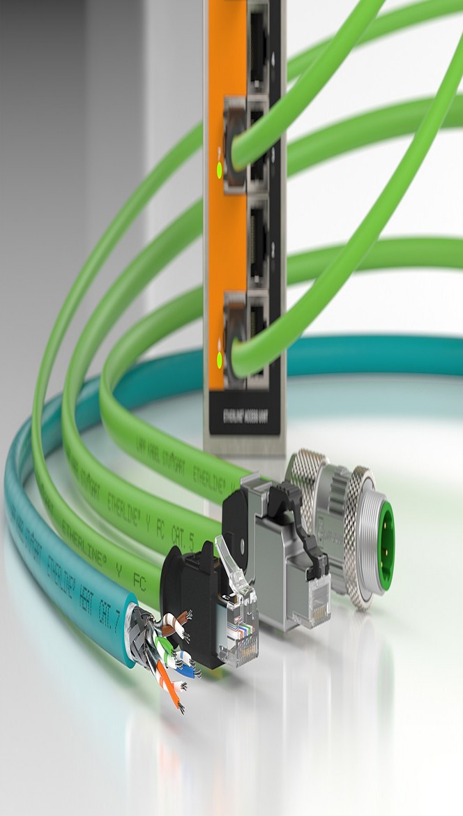 ETHERLINE Ethernet kabler for høyhastighets datakommunikasjon i alle typer industrielle nettverk.