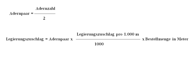 Berechnung Legierungszuschlag