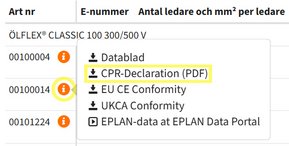 Prestandadeklaration i webshopen