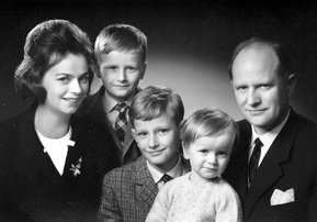 Ursula Ida och Oskar Lapp med sina barn Siegbert, Andreas och Volker.