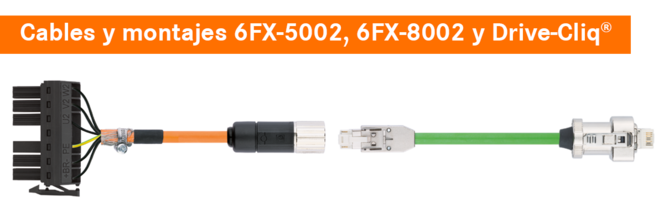 Cables y montajes 6FX-5002, 6FX-8002 y Drive-Cliq