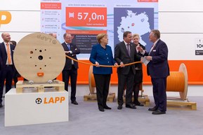 Андреас Лапп демонстрирует Smart Cable Drum на Hannover Messe 2019