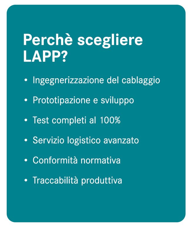 Perche scegliere LAPP precablati