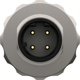 Socket M12d M12 data connector (D-coded) with screw connection, for assembly with ...