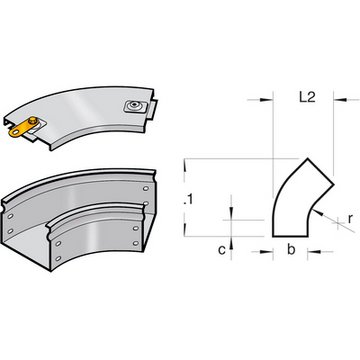 LG-AJ100Z LIGGANDE 45 BÖJ 100X75