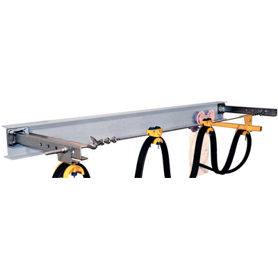 Sistema carrello portacavi fune in acciaio