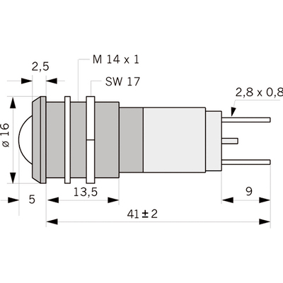 Panelindikator 1921, 10 mm/M14 std