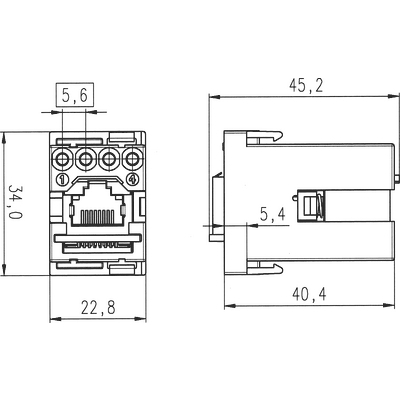 EPIC® MC modulinsats: RJ45