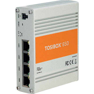 TOSIBOX® Lock 650 - 4 x 10/100/1000 Mbit/s och WiFi-uppkoppling