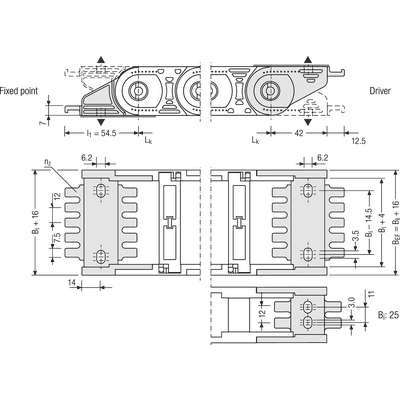 Ändfästen standard UNIFLEX advanced 1455