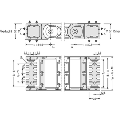 Ändfästen universal UNIFLEX advanced 1555